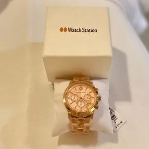 NWOT Michael Kors Audrina Blush Acetate Rose Gold Chronograph Watch MK6203 Michael Kors | Accessories | Nwot Michael Kors Audrina Blush  main image 2
